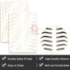 1PC Premium White Silicone Practice Skin Double Side Gold Printed Ombre Practice Pad for Eyebrow Microblading