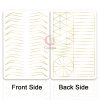 1PC Premium White Silicone Practice Skin Double Side Gold Printed Ombre Practice Pad for Eyebrow Microblading 2