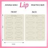 1mm Thick Lip Practice Skin Double Side Stencil for PMU machine Microblading Practice Skin for Permanent 1
