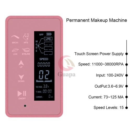 Pink Digital PMU Machine Touch Screen Panel Multi Function Wireless Tattoo Device for Ombr Powder Brows 2