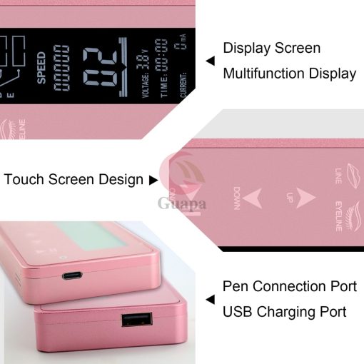 Pink Digital PMU Machine Touch Screen Panel Multi Function Wireless Tattoo Device for Ombr Powder Brows 4