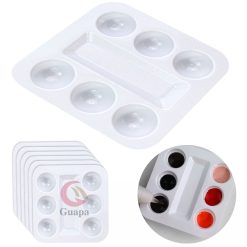 Tattoo Ink Tray 30pcs box Disposable White Plastic Pigment Tray Color Palette Holder Adhesive ink Tray 1