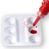 Tattoo Ink Tray 30pcs box Disposable White Plastic Pigment Tray Color Palette Holder Adhesive ink Tray 2