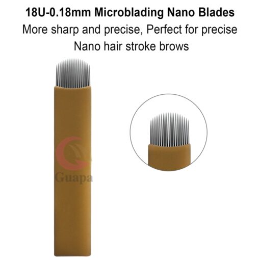 0 18mm 18U Lamina Tebori Flex Microblading U 304 Blades 18 Stainless Steel for Permanent makeup 2