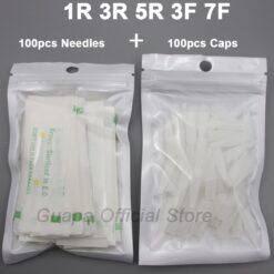 100PCS 1R 3R 5R 5F 7F PMU Needles Needle Caps Disposable Sterilized Professional Tattoo needles for