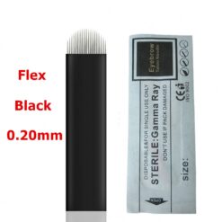 100Pcs Microblading Needles Flex 15U 16U 18U Black 0 20mm Blade for Microblading Embroidery Pen Pernement 1