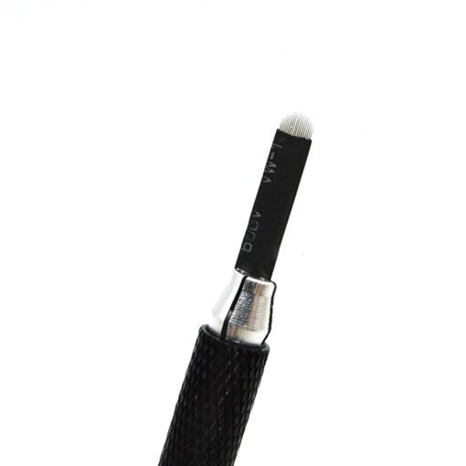100Pcs Microblading Needles Flex 15U 16U 18U Black 0 20mm Blade for Microblading Embroidery Pen Pernement 4