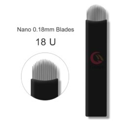 100pcs Black Microblading Needles 0 18mm U Shape 18 pins Blades Tattoo Needles For Permanent Microblading