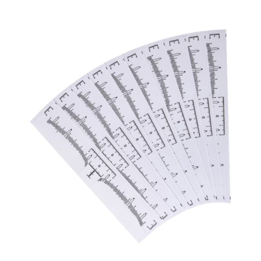 100pcs Microblading Disposable Accurate Ruler Permanent Makeup Tebori Eyebrow Shaping Tools Tattoo Measurement Rulers Sticker 2