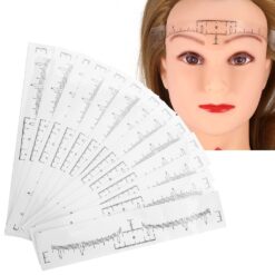 100pcs Microblading Disposable Accurate Ruler Permanent Makeup Tebori Eyebrow Shaping Tools Tattoo Measurement Rulers Sticker