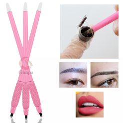 100pcs Nano18U Disposable Microblading Pen Semi Permanent Makeup Eyebrow Tattoo Hand Tool with Lid Ink Cup