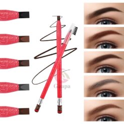 1PC Quality Waterproof Microblading Pencil Duckbill Eyebrow Shaping Brow Long Lasting Pencil with Brush 1