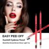 1PC Quality Waterproof Microblading Pencil Duckbill Eyebrow Shaping Brow Long Lasting Pencil with Brush 5