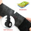 5 10 15 20 Black Tattoo Grip Bandage Cover Wraps Tape Nonwoven Waterproof Self Adhesive Finger 3