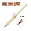 50PCS Eyebrow Fog Shading Pen Disposable Microblading Manual Tattoo Pen Eyebrow Microblading handle with 7R 21R 1