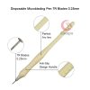 50PCS Eyebrow Fog Shading Pen Disposable Microblading Manual Tattoo Pen Eyebrow Microblading handle with 7R 21R 2
