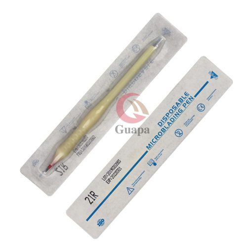 50PCS Eyebrow Fog Shading Pen Disposable Microblading Manual Tattoo Pen Eyebrow Microblading handle with 7R 21R 3