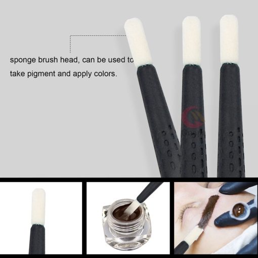 50pcs Biodegradable Disposable Microblading Eyebrow Tattoo Manual Pen Semi Permanent Makeup Powder Brows Hand Tool