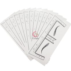 50pcs lot Eyebrow Stencils Shaping Disposable Eyebrow Ruler with Brow Shape Eyebrow Ruler Sticker for Permanent 1