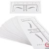 50pcs lot Eyebrow Stencils Shaping Disposable Eyebrow Ruler with Brow Shape Eyebrow Ruler Sticker for Permanent 3