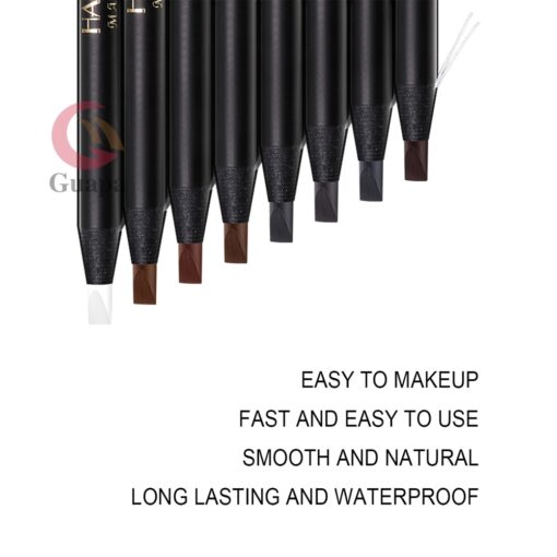 5PCS Waterproof Eyebrow Pencil Pull Cord Peel off Brow Pencil for Marking Outlining Tattoo Makeup and 4