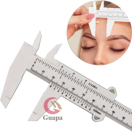 5pcs Plastic 150mm Waterproof Vernier Caliper Students Experimental Measuring Tool for Eyebrow Permanent Makeup