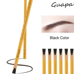 6PCS Black Eyebrow Pencil Microblading Long Last Color Brows Line Design Pen with Accurate Scale For