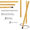 6PCS Black Eyebrow Pencil Microblading Long Last Color Brows Line Design Pen with Accurate Scale For 4