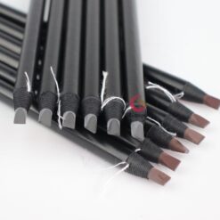 Black Brown Eyebrow Pencil Cosmetic Pen Brush for Brows Eyeliner Natural Long Lasting Tattoo Tint Waterproof