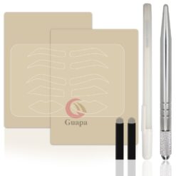 Freestyle Microblading Practice Kit with Reusable Eyebrow Template for Permanent Makeup Training Academy or Beginners Practice