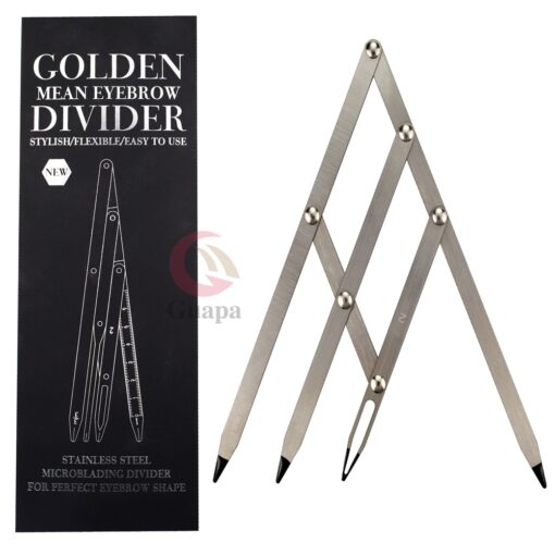 Golden Ratio Caliper Stainless Steel Mean Golden Eyebrow DIVIDER for Microblading Permanent Makeup Eyebrow Measure Tool 5