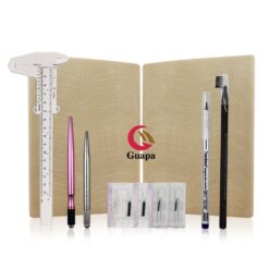 Microblading Kit Tattoo Eyebrow Tebori Pen with Blades Eyebrows Ruler Practice Skin Microblading Supplies for Beginner