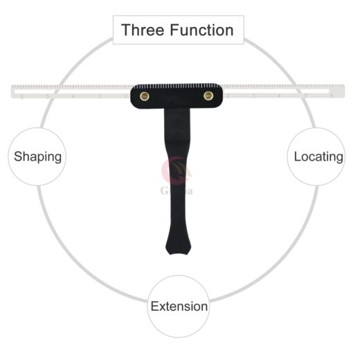 Professional Stencil Ruler DIY Reusable Three point Balance Positioning Kit Caliper for Eyebrows Measuring 1