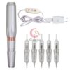 Quality Silver Tattoo Pen Dermograph Permanent Makeup Eyebrow Eyeliner Lip Pen Beauty Tattoo Machine with 5
