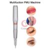 Quality Silver Tattoo Pen Dermograph Permanent Makeup Eyebrow Eyeliner Lip Pen Beauty Tattoo Machine with 5 2