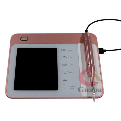 Rose Golden Charmer Princesses III Permanent Makeup Machine Kit Tattoo Eyebrow Pen with Swiss Motor Rotary 2