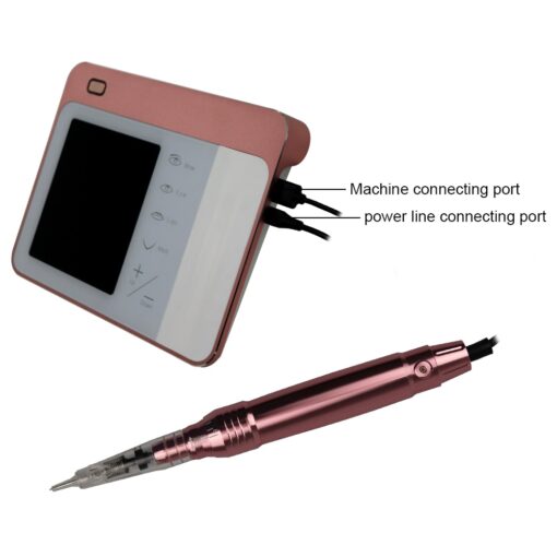 Rose Golden Charmer Princesses III Permanent Makeup Machine Kit Tattoo Eyebrow Pen with Swiss Motor Rotary 5